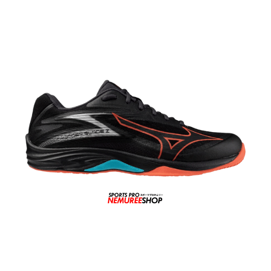 MIZUNO Volleyball Shoes THUNDER BLADE Z (BLACK/NEON FLAME/PEACOCK