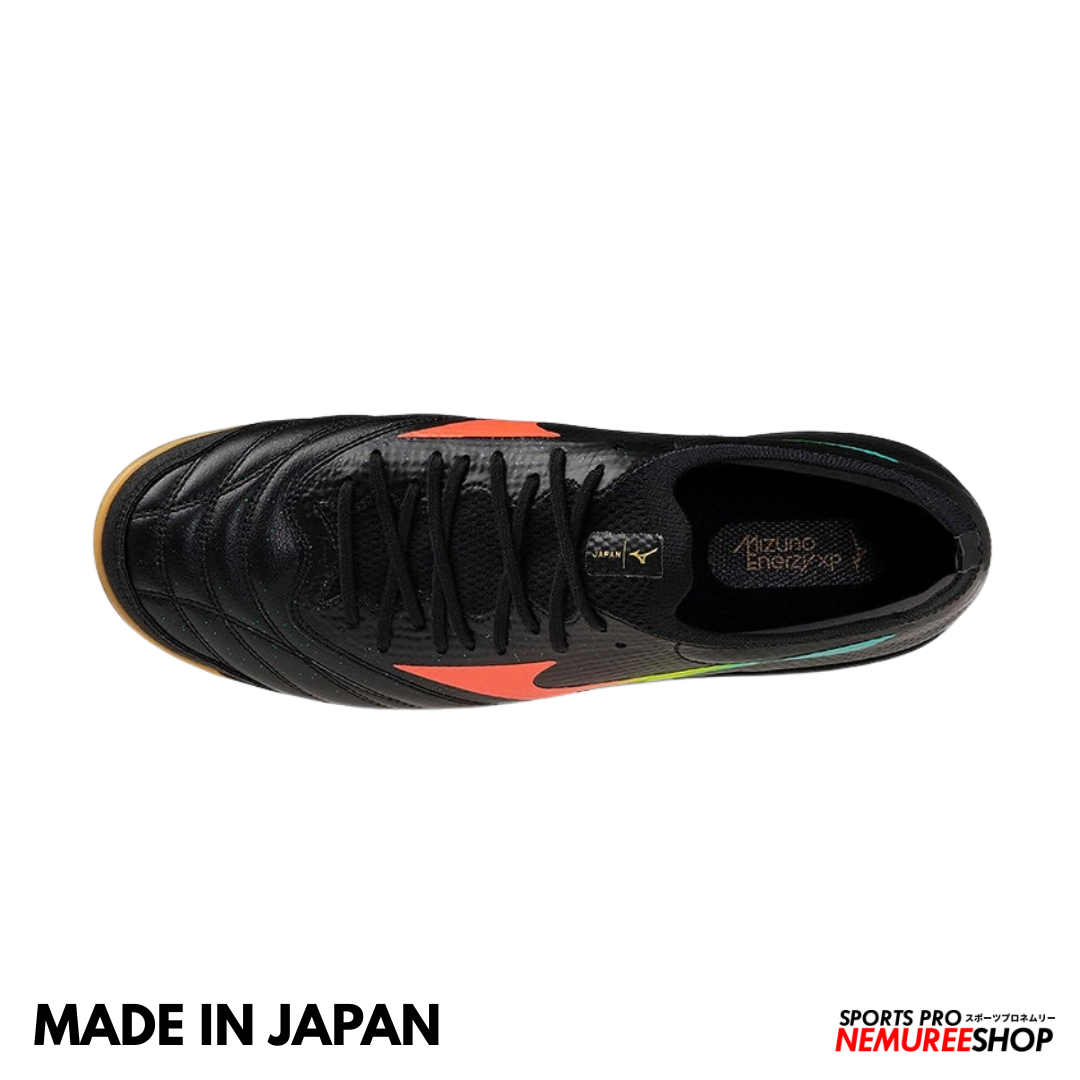 MIZUNO Futsal Shoes MORELIA NEO SALA BETA JAPAN IN (BLACK/LAVA ORANGE/ARCADIA)