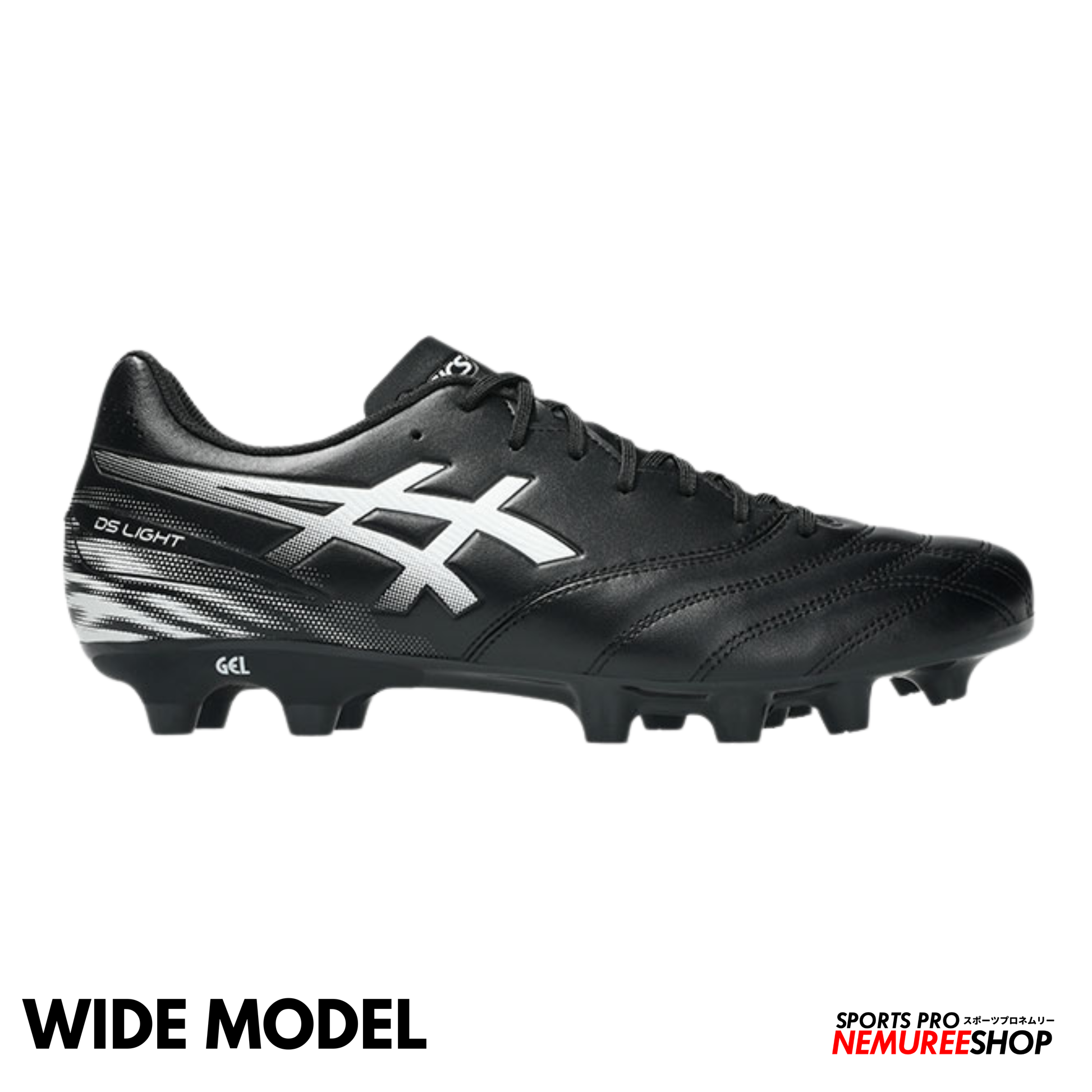 ASICS Football Shoes DS LIGHT CLUB WIDE (BLACK/WHITE) - Nemuree Shop - Online Sports Store