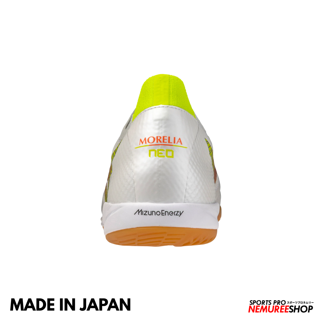 MIZUNO Futsal Shoes MORELIA NEO SALA BETA JAPAN IN (WHITE/LAVA ORANGE/EVENING PRIMROSE)