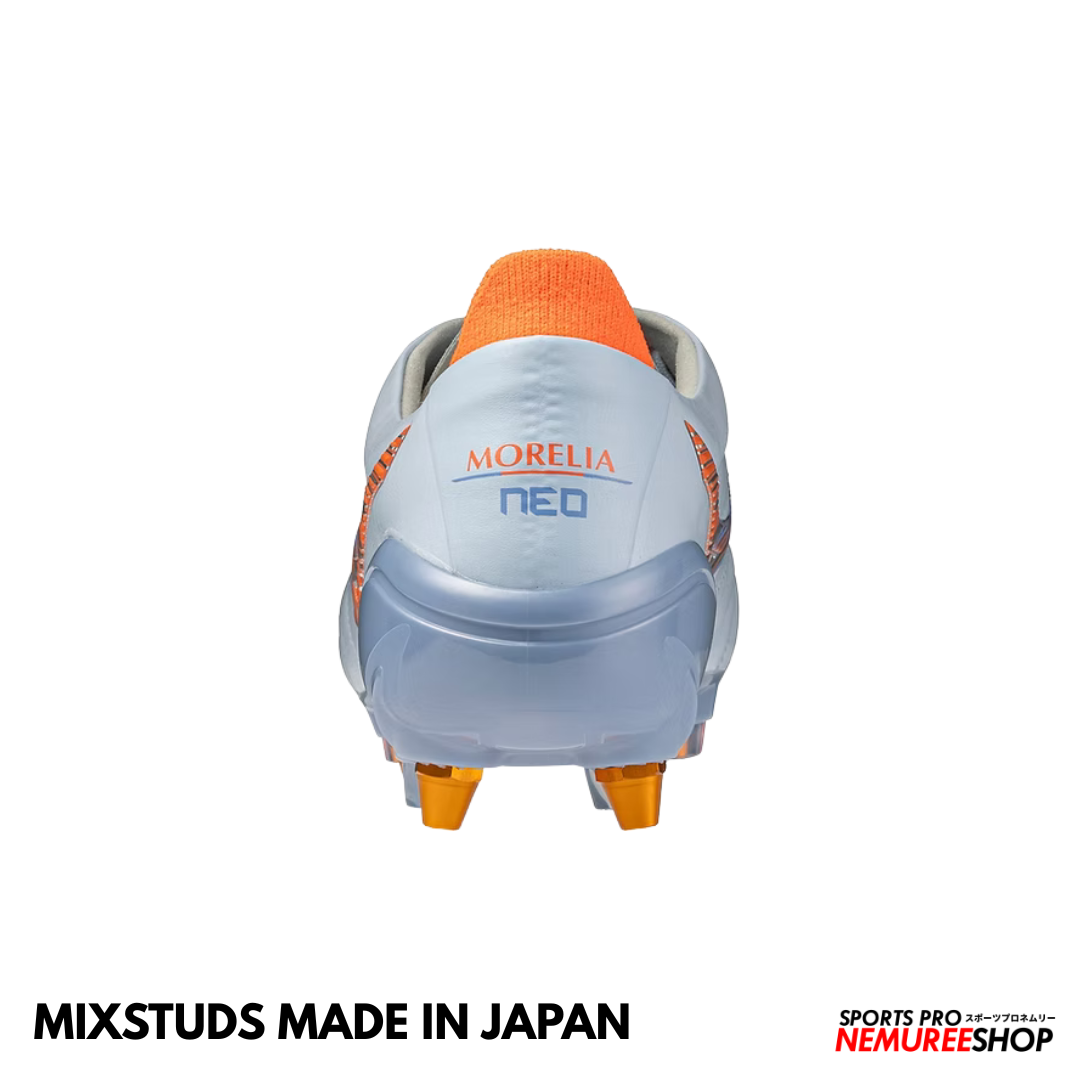 MIZUNO Football Shoes MORELIA NEO 5 JAPAN MIX (BLUE FINCH/CORNFLOWER BLUE/LAVA ORANGE)
