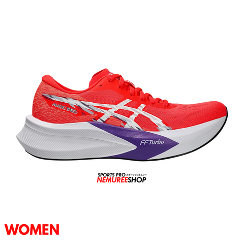 ASICS Women Running Shoes MAGIC SPEED 4 WOMEN (FLASH RED/WHITE)