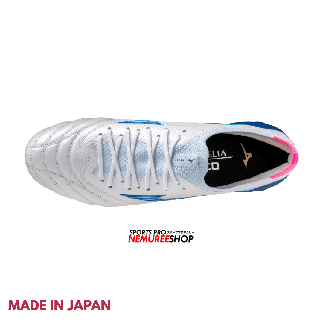 MIZUNO Football Shoes MORELIA NEO 4 BETA JAPAN (WHITE/TANAGER TURQUOISE /PINK TETRA) - Nemuree Shop - Online Sports Store