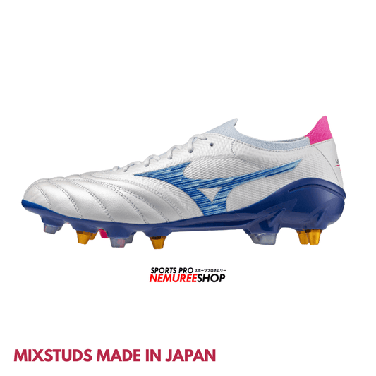 MIZUNO Football Shoes MORELIA NEO 4 BETA JAPAN MIX (WHITE/TANAGER TURQUOISE/PINK TETRA) - Nemuree Shop - Online Sports Store