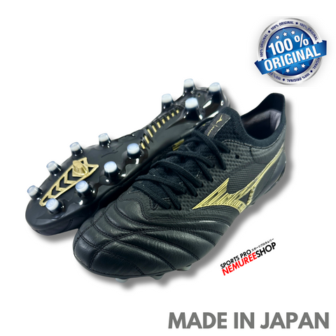 MIZUNO Soccer Shoes MORELIA NEO 4 BETA JAPAN (BLACK/GOLD) - Sports Pro Nemuree Shop - Online Sports Store