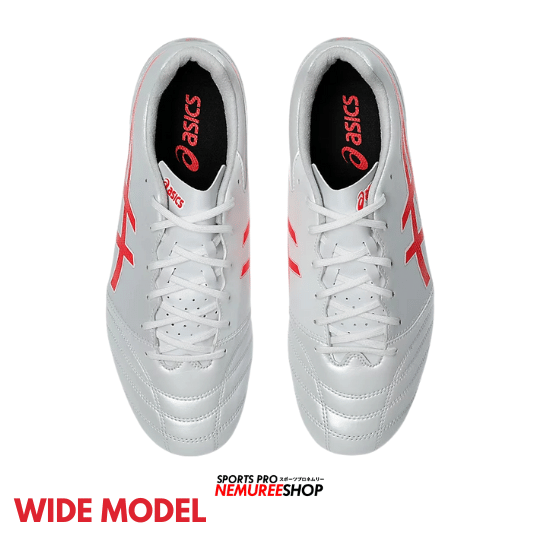 ASICS Football Shoes DS LIGHT ADVANCE WIDE (WHITE/FLASH RED) - Nemuree Shop - Online Sports Store