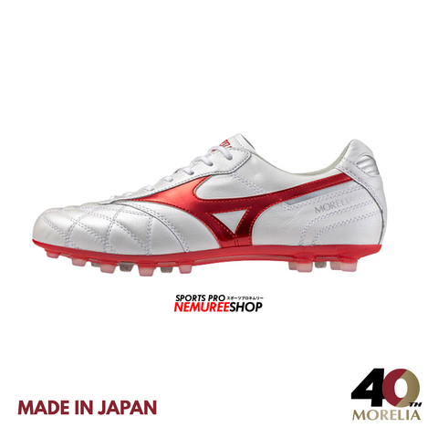 MIZUNO Soccer Shoes MORELIA 2 AG JAPAN  (WHITE/MORELIA 40TH RED)