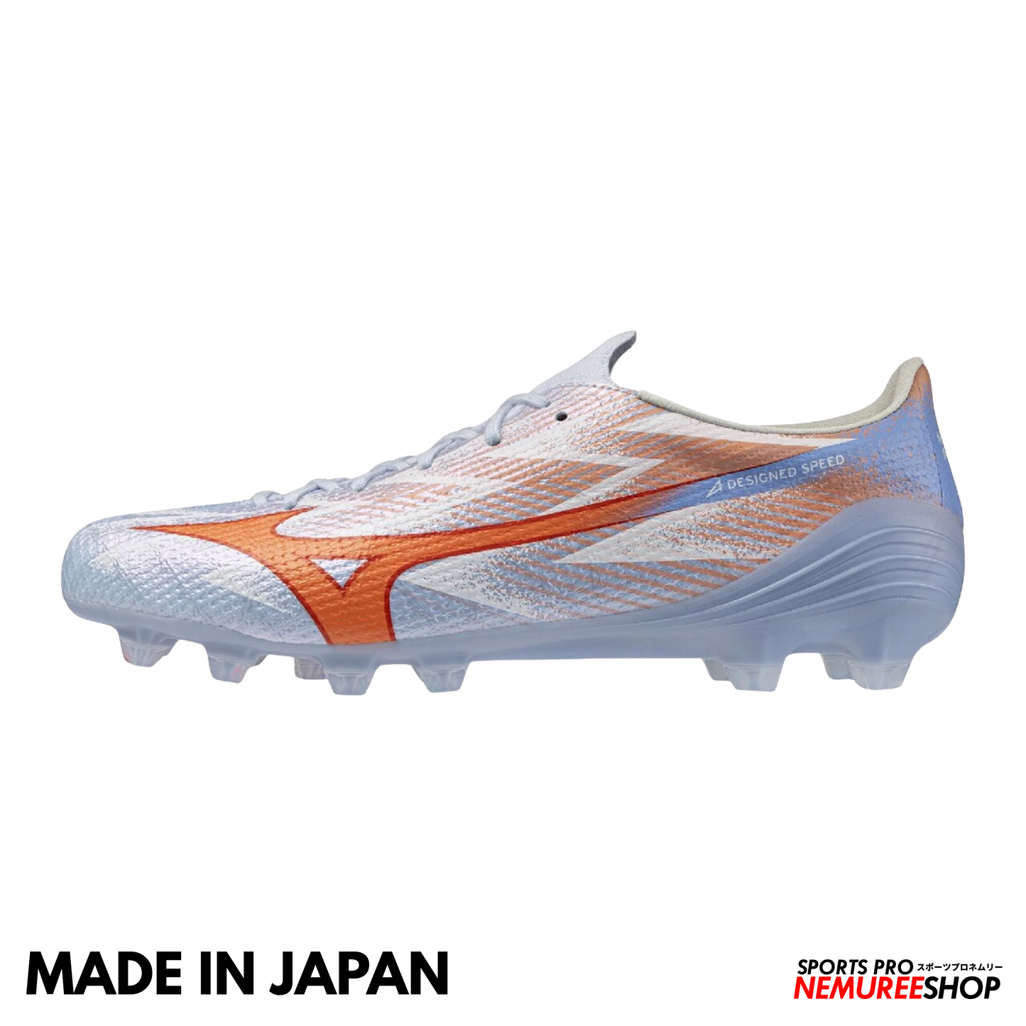 MIZUNO Football Shoes ALPHA 3 JAPAN (BLUE FINCH/CORNFLOWER BLUE/LAVA ORANGE)