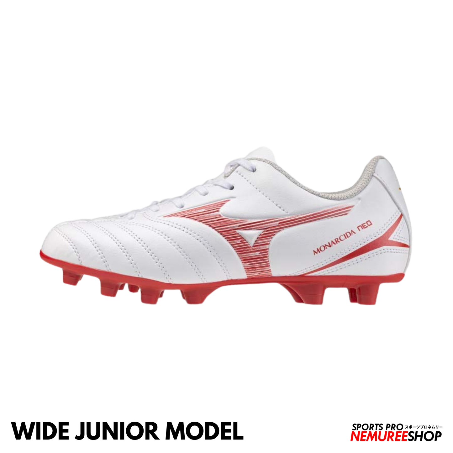 MIZUNO Football Shoes MONARCIDA NEO 3 SELECT JR WIDE (WHITE/MORELIA 40TH RED)