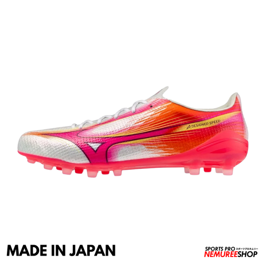 MIZUNO Football Shoes ALPHA 3 JAPAN AG (WHITE/FUCHSIA PURPLE)
