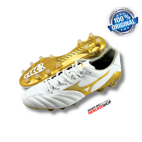 MIZUNO Soccer Shoes MONARCIDA NEO 2 PRO (WHITE/GOLD) - Sports Pro Nemuree Shop - Online Sports Store