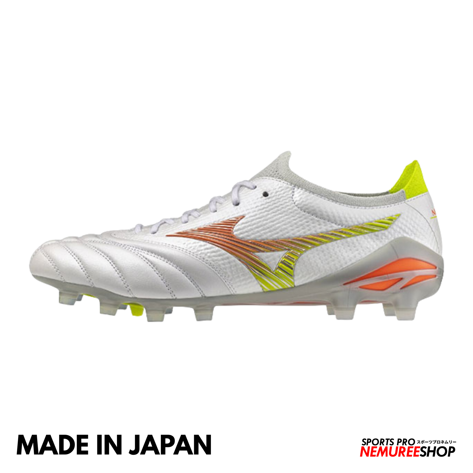 MIZUNO Football Shoes MORELIA NEO 5 BETA JAPAN (WHITE/LAVA ORANGE