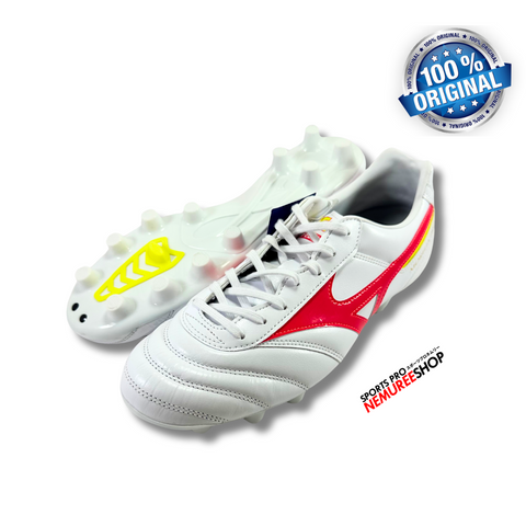 MIZUNO Soccer Shoes MORELIA 2 PRO (WHITE/FIERY CORAL 2) - Nemuree Shop - Online Sports Store