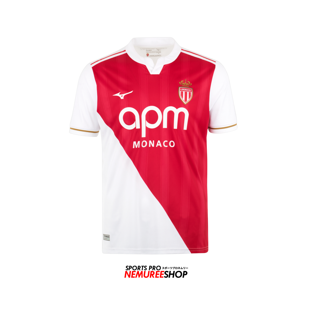 MIZUNO Apparel HOME JERSEY AS MONACO MEN 25/26 (TANGO RED) - Nemuree Shop - Online Sports Store