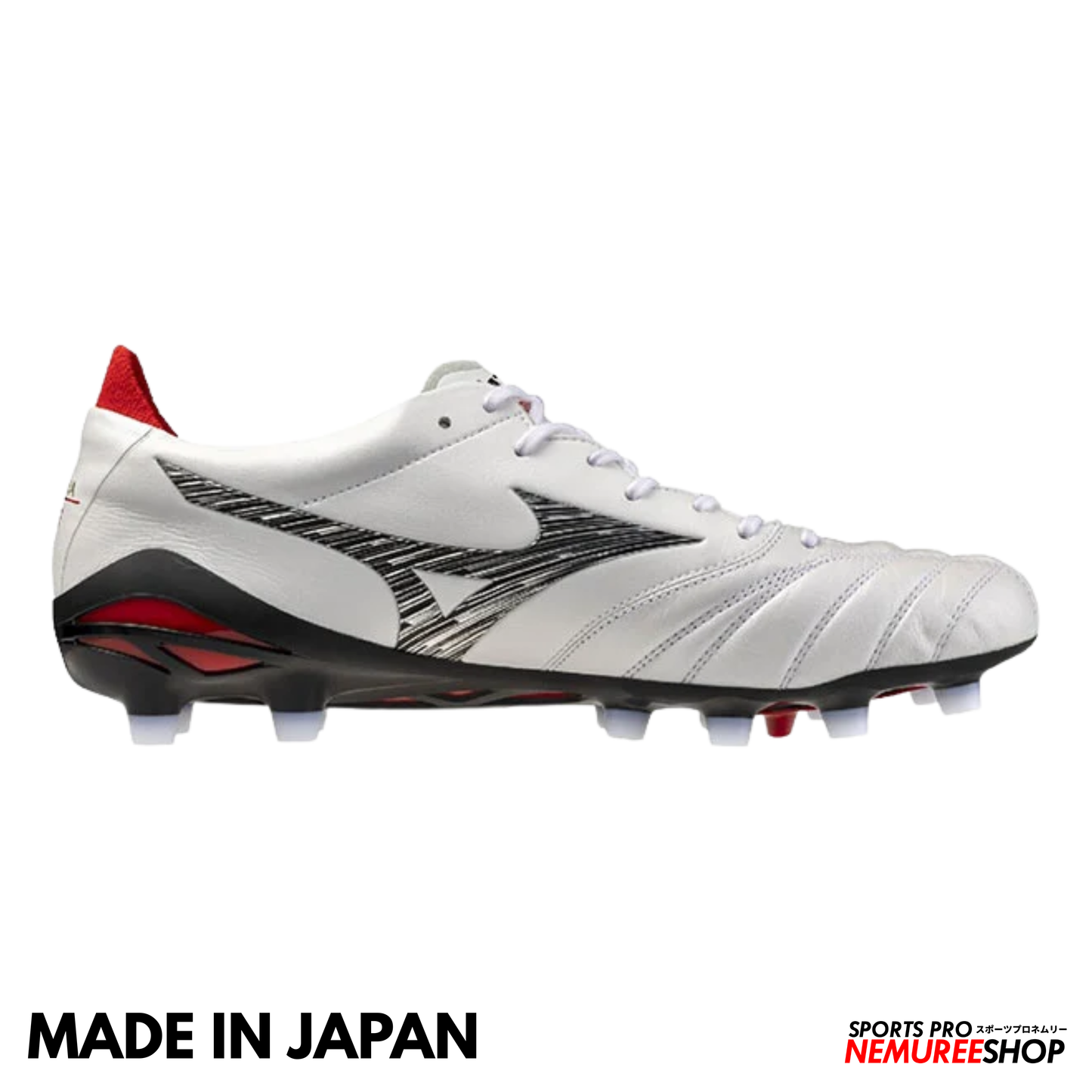 MIZUNO Football Shoes MORELIA NEO 5 JAPAN (WHITE/BLACK/CHINESE RED)