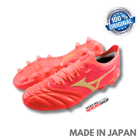 MIZUNO Soccer Shoes MORELIA NEO 4 BETA JAPAN (FIERY CORAL 2/BOLT 2) - Sports Pro Nemuree Shop - Online Sports Store