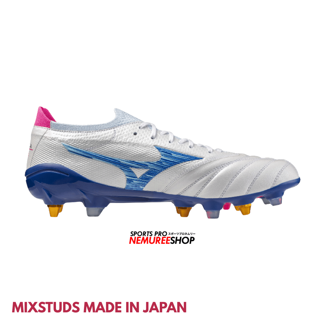 MIZUNO Football Shoes MORELIA NEO 4 BETA JAPAN MIX (WHITE/TANAGER TURQUOISE/PINK TETRA) - Nemuree Shop - Online Sports Store