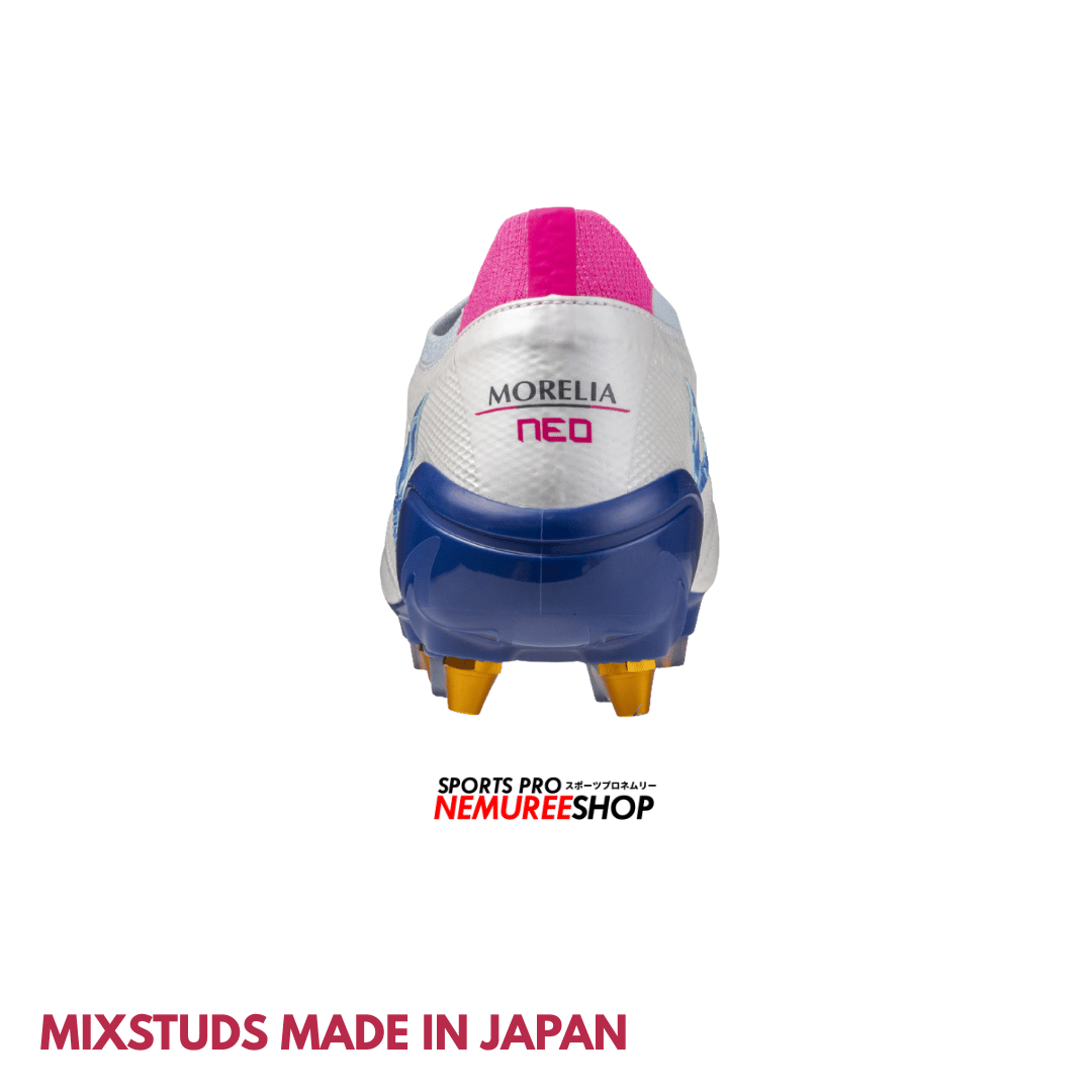 MIZUNO Football Shoes MORELIA NEO 4 BETA JAPAN MIX (WHITE/TANAGER TURQUOISE/PINK TETRA) - Nemuree Shop - Online Sports Store