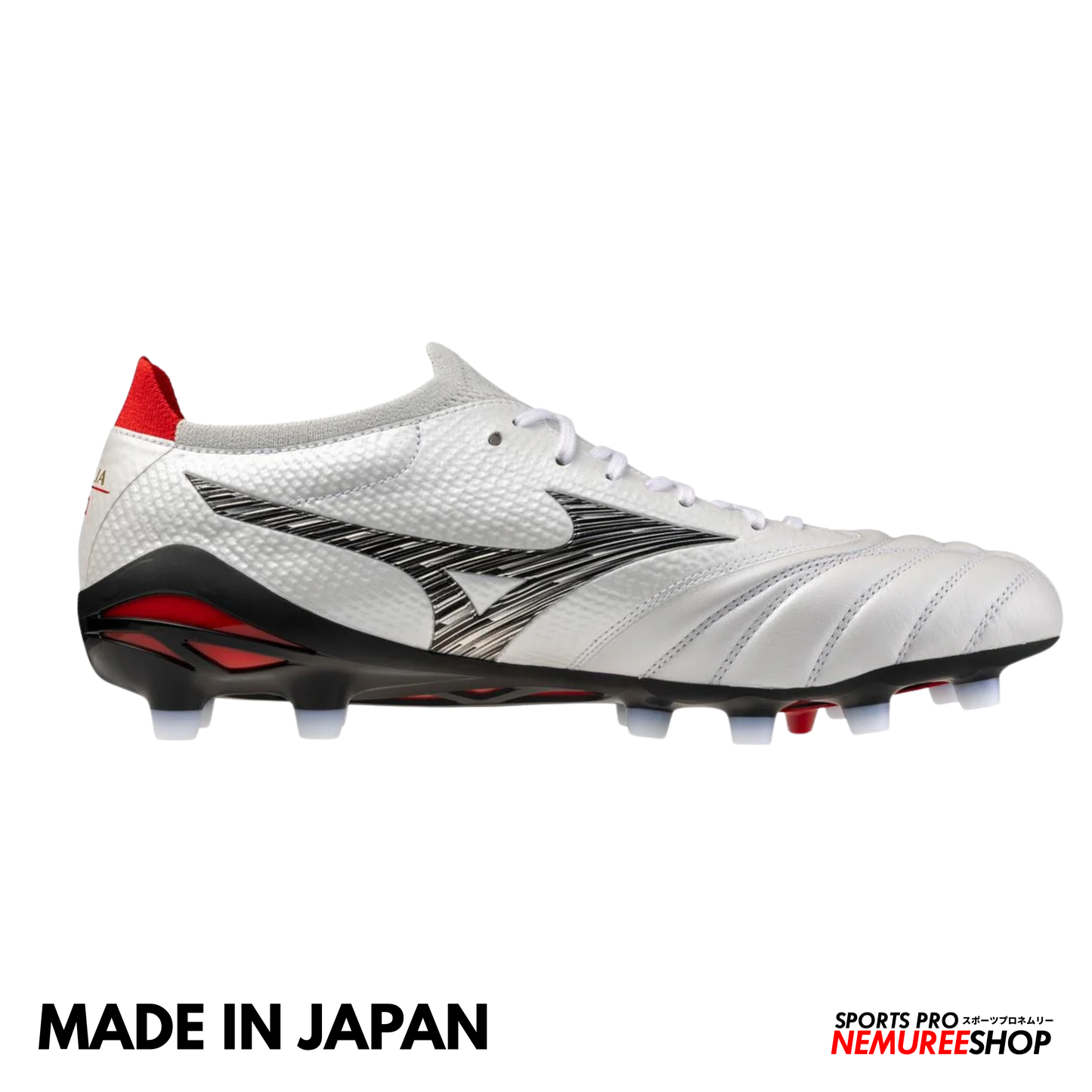 MIZUNO Football Shoes MORELIA NEO 5 BETA JAPAN (WHITE/BLACK/CHINESE RED)