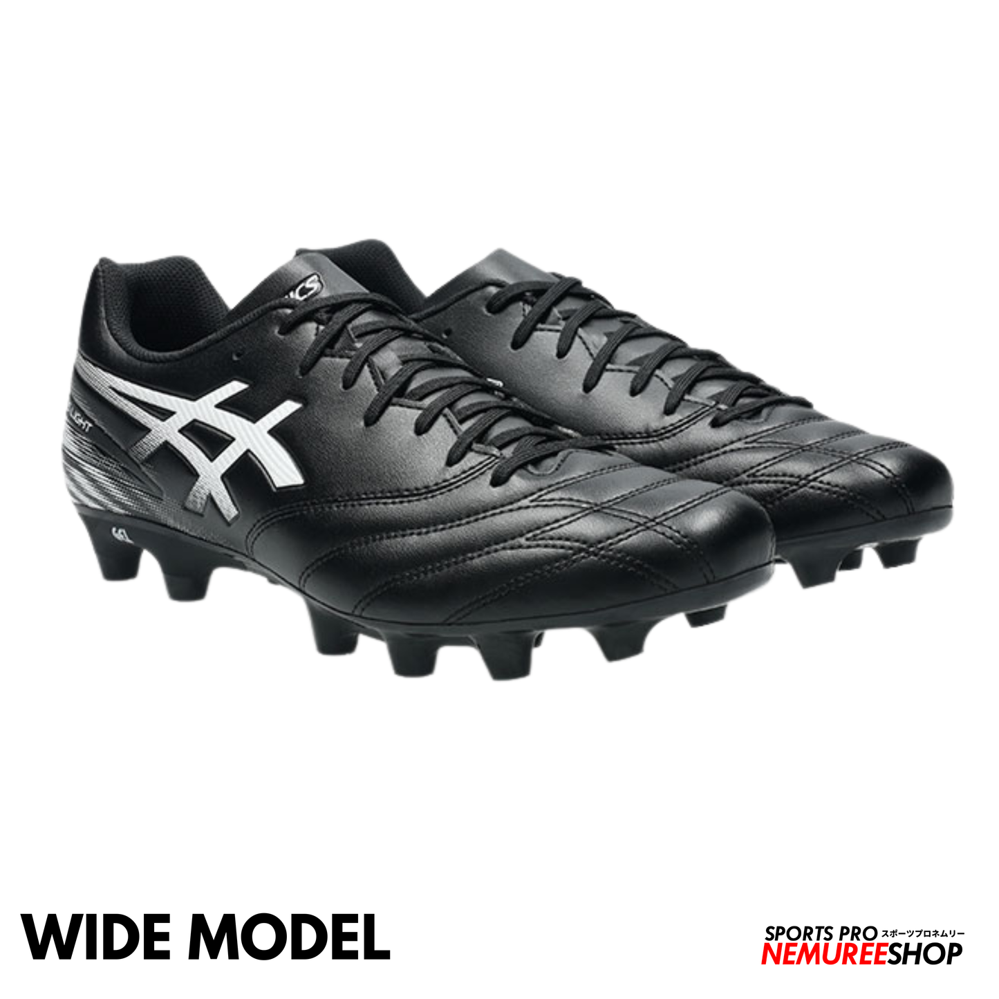 ASICS Football Shoes DS LIGHT CLUB WIDE (BLACK/WHITE) - Nemuree Shop - Online Sports Store