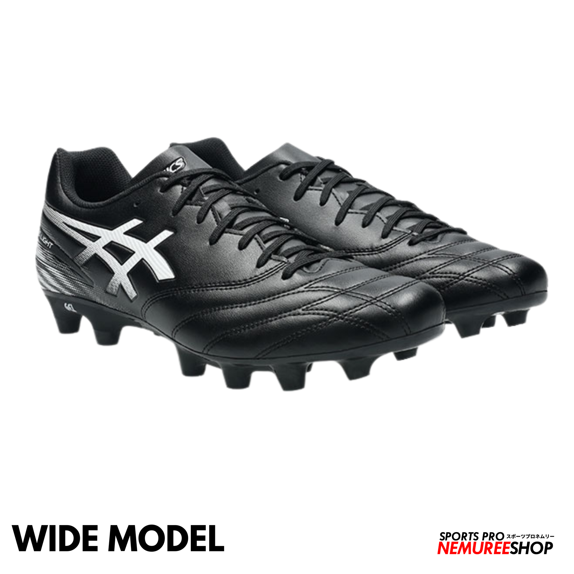 ASICS Football Shoes DS LIGHT CLUB WIDE (BLACK/WHITE) - Nemuree Shop - Online Sports Store