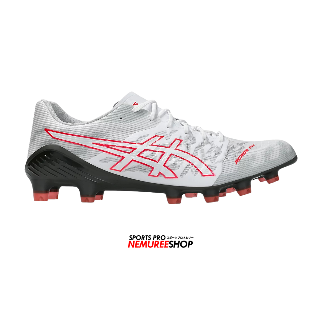 ASICS Football Shoes DS LIGHT ACROS 3 (WHITE / FLASH RED ASICS Football Shoes DS LIGHT ACROS 3 (WHITE / FLASH RED