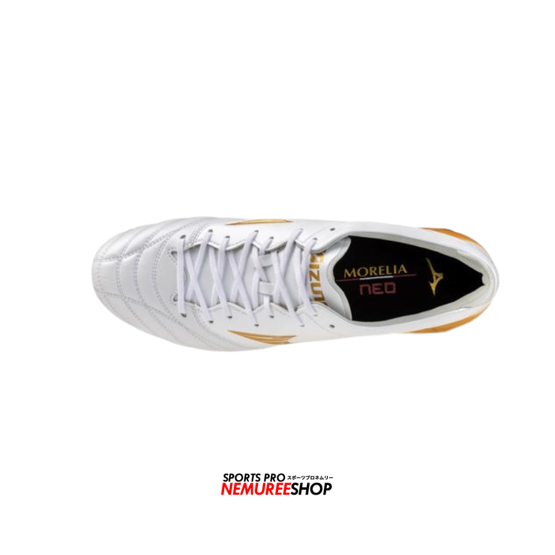 MIZUNO Football Shoes MORELIA NEO 4 ELITE (WHITE / GOLD)