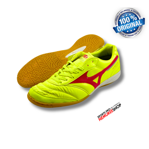 MIZUNO Futsal Shoes MORELIA SALA ELITE IN (SAFETY YELLOW/RED) - Nemuree Shop - Online Sports Store