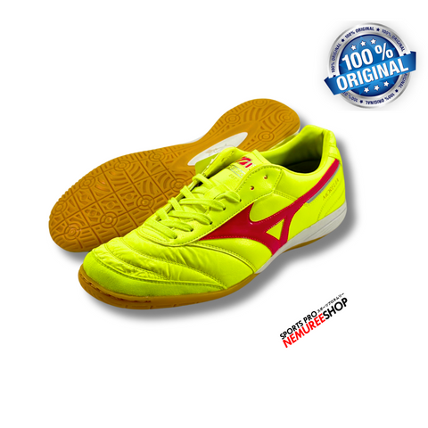 MIZUNO Futsal Shoes MORELIA SALA ELITE IN (SAFETY YELLOW/RED)