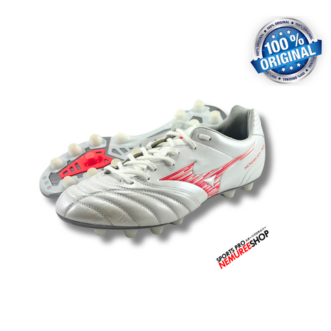 MIZUNO Soccer Shoes MONARCIDA NEO 3 WIDE ELITE (WHITE/RADIANT RED) - Nemuree Shop - Online Sports Store