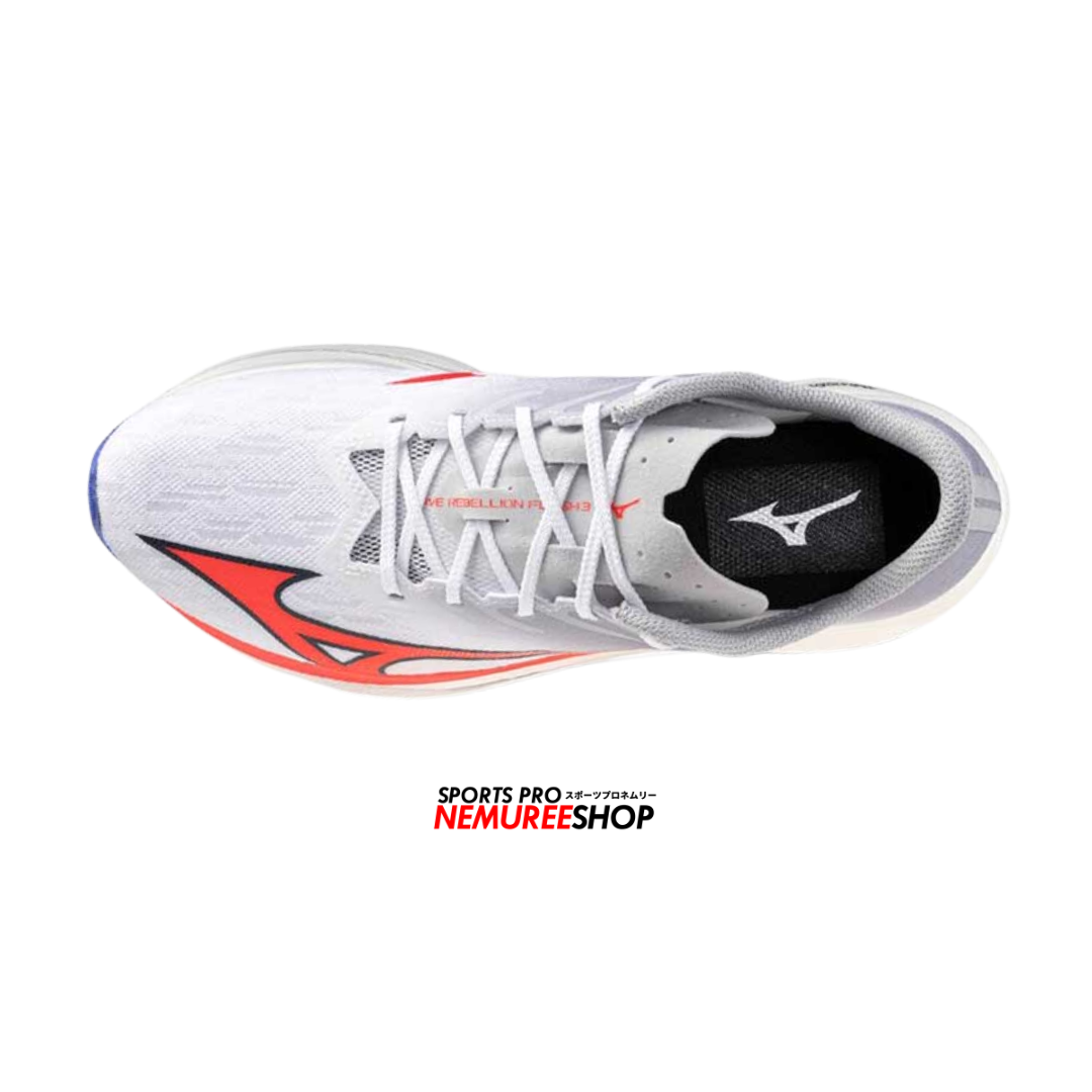 MIZUNO Running Shoes WAVE REBELLION FLASH 3 (WHITE/FIERY CORAL 2/IRIS BLOOM) - Nemuree Shop - Online Sports Store