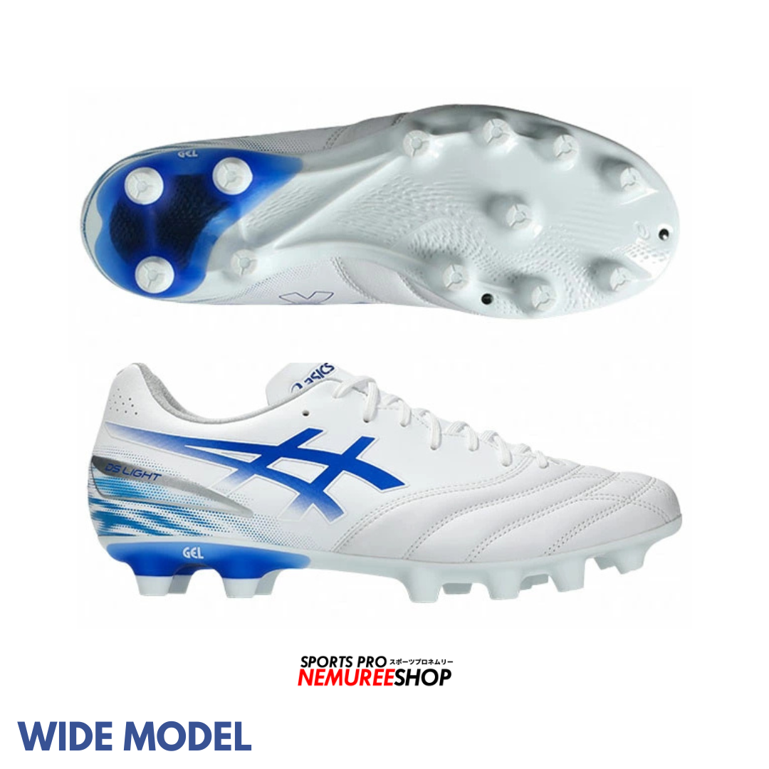 ASICS Football Shoes DS LIGHT ADVANCE WIDE (WHITE/ASICS BLUE) - Nemuree Shop - Online Sports Store