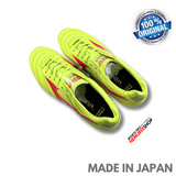 MIZUNO Soccer Shoes MORELIA 2 JAPAN (SAFETY YELLOW/ FIERY CORAL 2/GALAXY SILVER) - Sports Pro Nemuree Shop - Online Sports Store