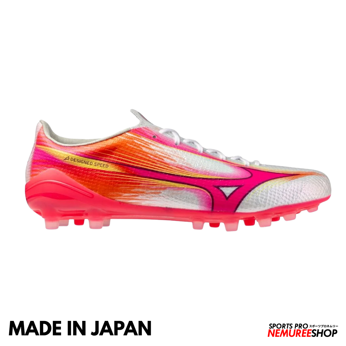 MIZUNO Football Shoes ALPHA 3 JAPAN AG (WHITE/FUCHSIA PURPLE)