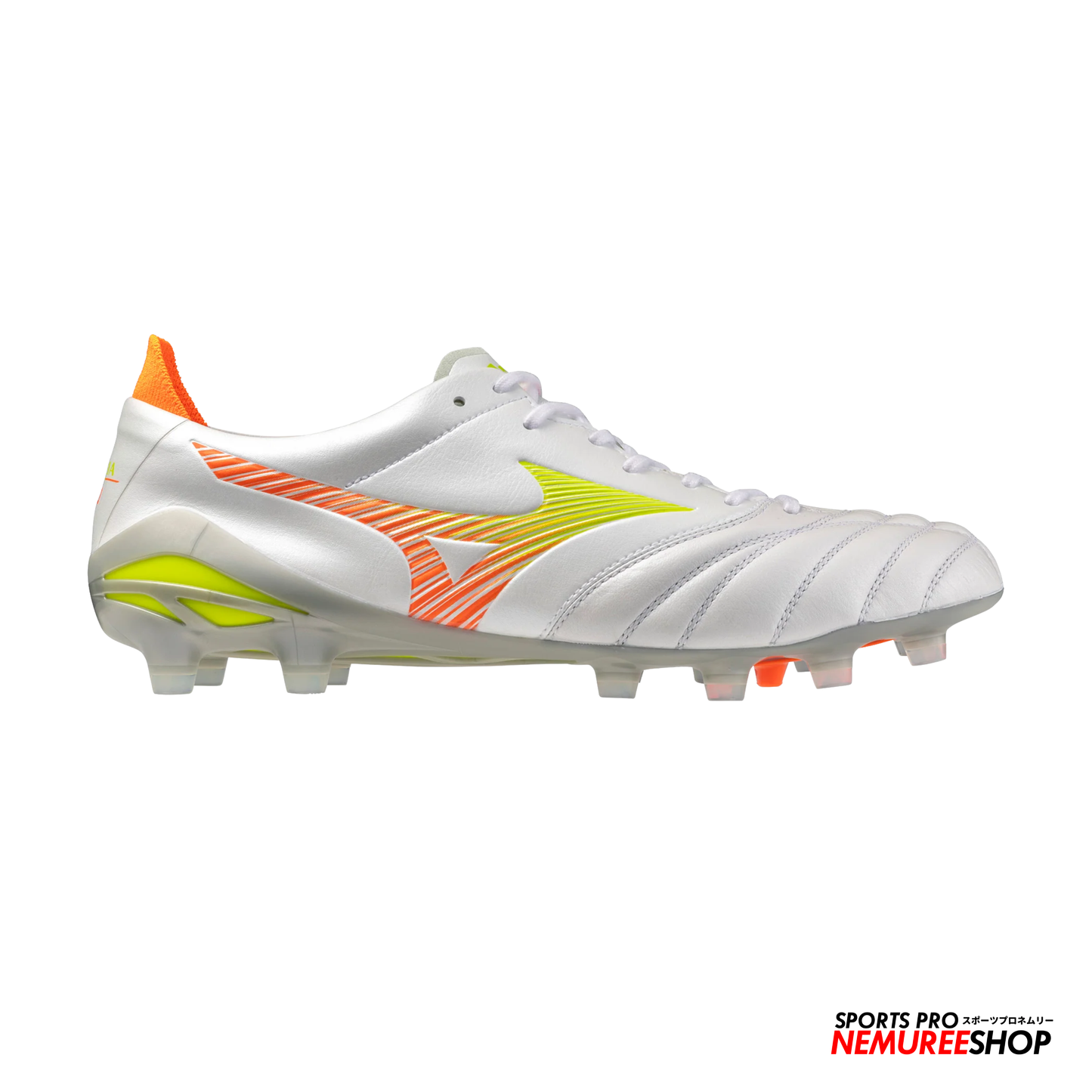 MIZUNO Football Shoes MORELIA NEO 5 ELITE (WHITE/EVENING PRIMROSE/LAVA ORANGE)