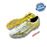 MIZUNO Soccer Shoes ALPHA ELITE (WHITE/GE GOLD/BLACK) - Nemuree Shop - Online Sports Store