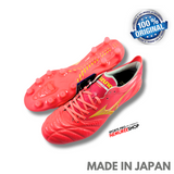 MIZUNO Soccer Shoes MORELIA NEO 4 JAPAN (FIERY CORAL 2/BOLT 2) - Sports Pro Nemuree Shop - Online Sports Store