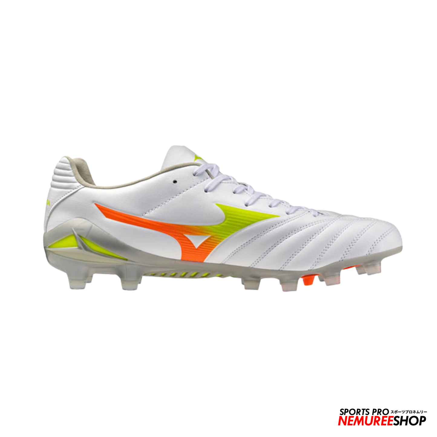MIZUNO Football Shoes MONARCIDA NEO 3 PRO (WHITE/EVENING PRIMROSE/LAVA ORANGE)