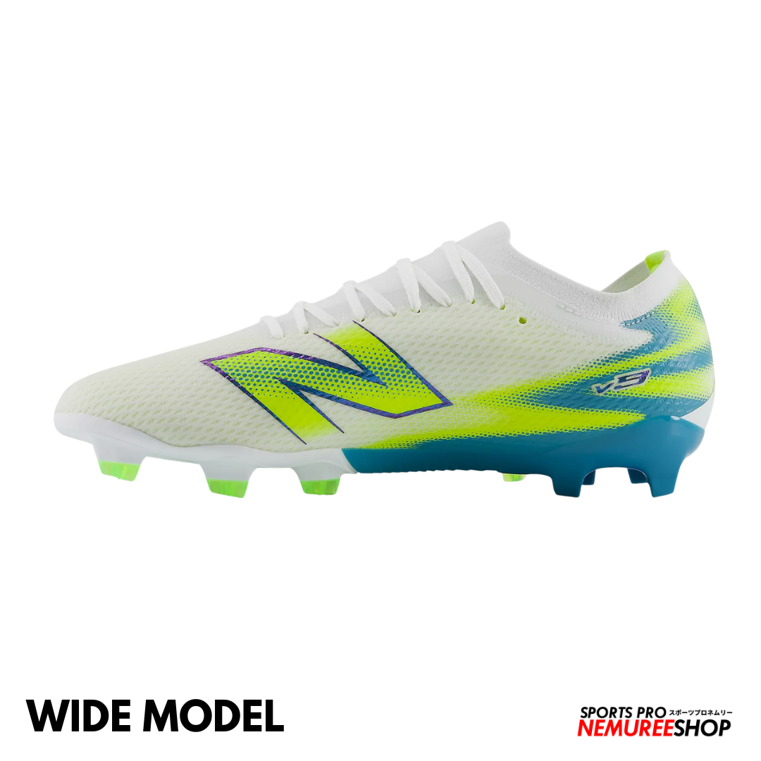 NEW BALANCE Football Shoes FURON TEAM FG V9 WIDE (WHITE / ALKALINE GREEN)