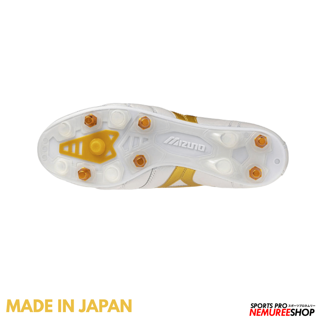 MIZUNO Football Shoes MORELIA 2 JAPAN MIX (WHITE / GOLD) – Nemuree MIZUNO Football Shoes MORELIA 2 JAPAN MIX (WHITE / GOLD) – Nemuree