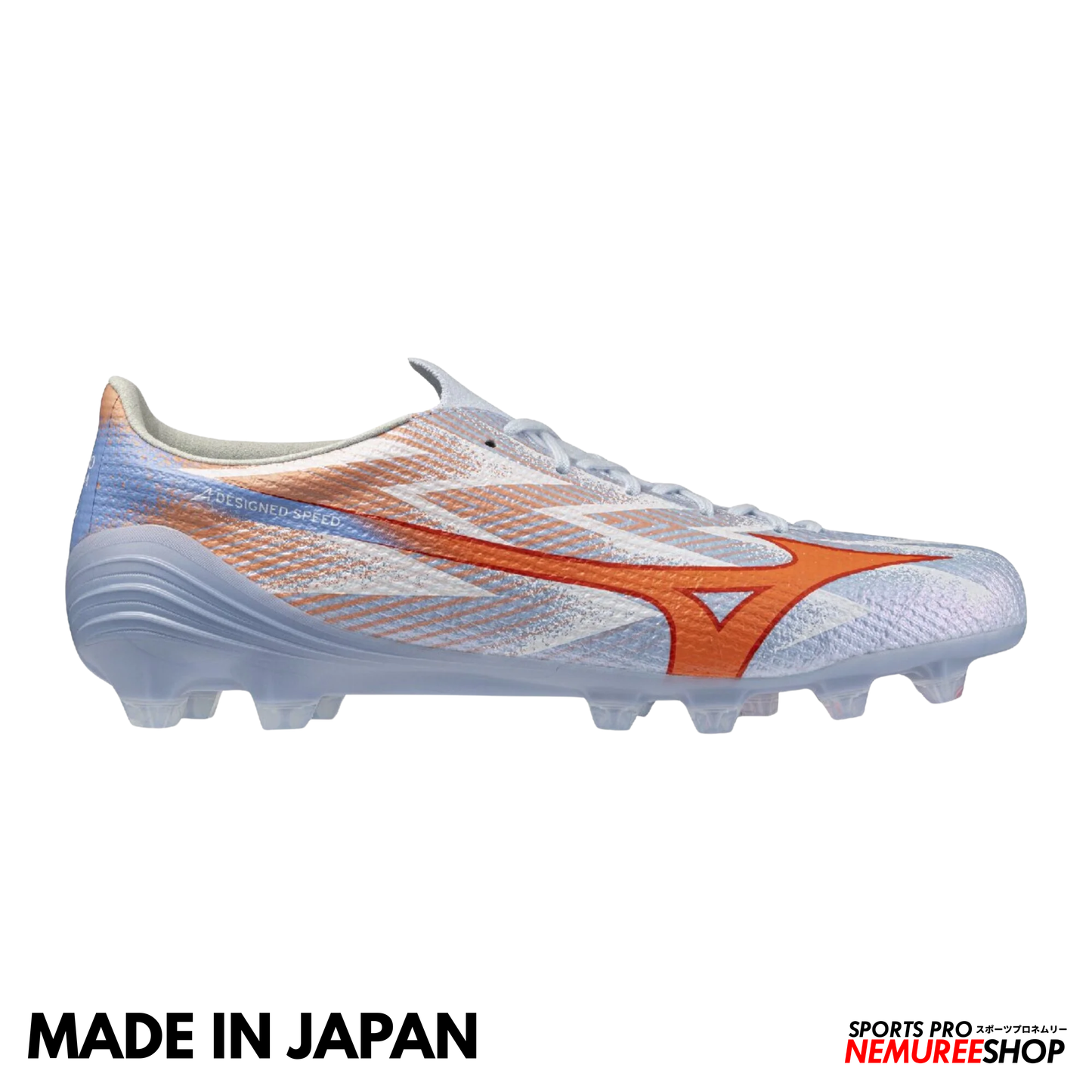 MIZUNO Football Shoes ALPHA 3 JAPAN (BLUE FINCH/CORNFLOWER BLUE/LAVA ORANGE)