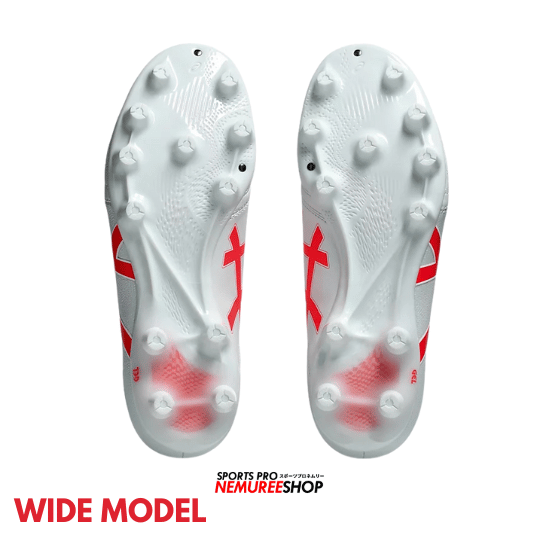 ASICS Football Shoes DS LIGHT ADVANCE WIDE (WHITE/FLASH RED) - Nemuree Shop - Online Sports Store