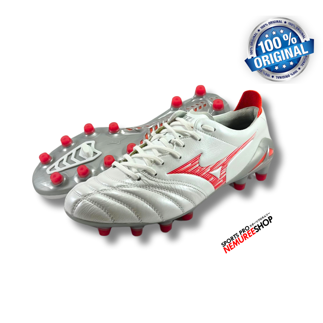 MIZUNO Soccer Shoes MORELIA NEO 4 ELITE (WHITE/RADIANT RED) - Nemuree Shop - Online Sports Store