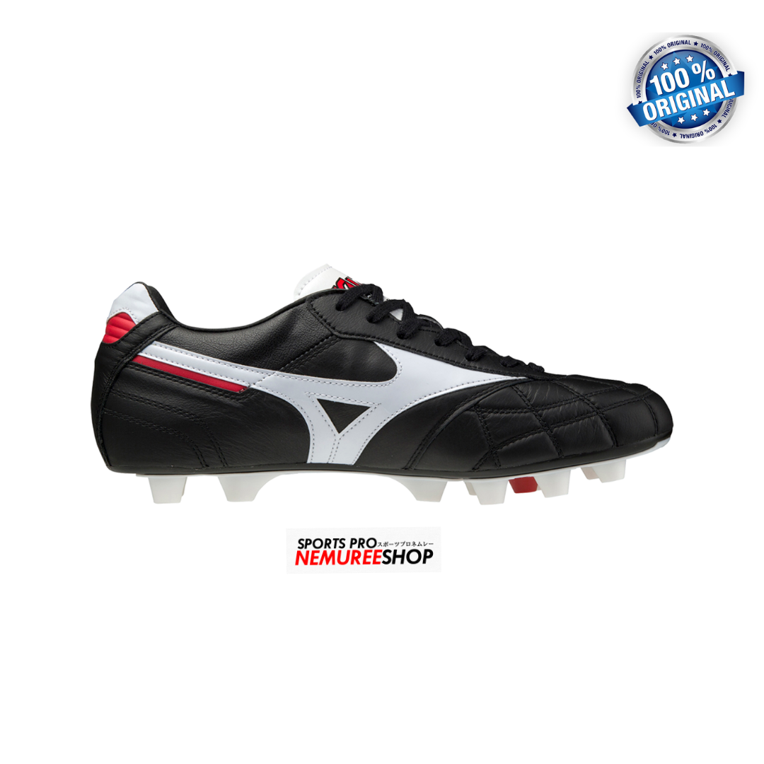 MIZUNO Football Shoes MORELIA 2 JAPAN CROSS STITCH (BLACK/WHITE) - Nemuree Shop - Online Sports Store