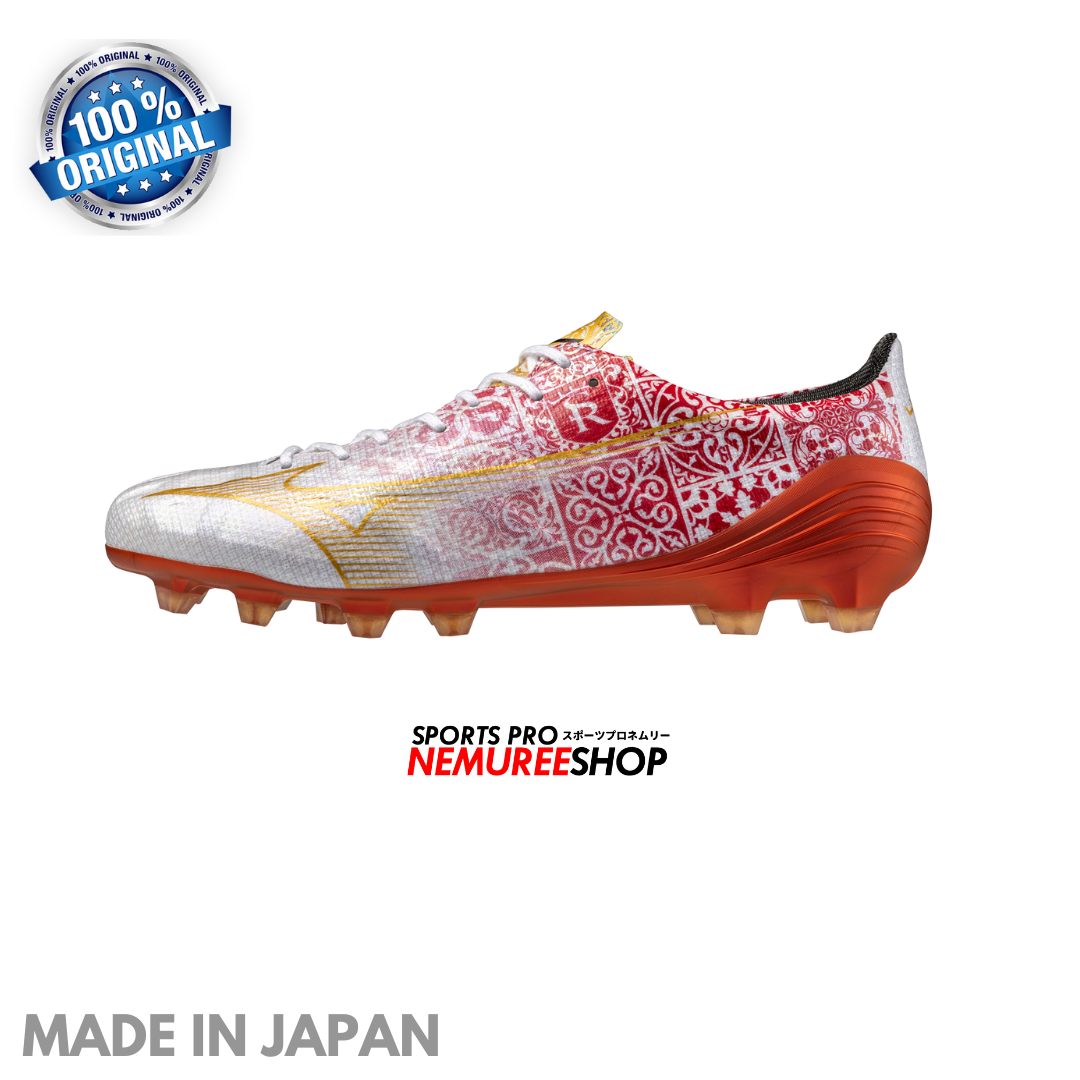 MIZUNO Football Shoes ALPHA SR4 JAPAN (WHITE/RED/GOLD) - Nemuree Shop - Online Sports Store