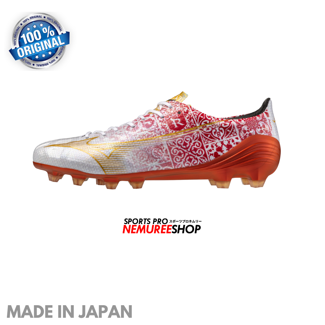 MIZUNO Football Shoes ALPHA SR4 JAPAN (WHITE/RED/GOLD) - Nemuree Shop - Online Sports Store
