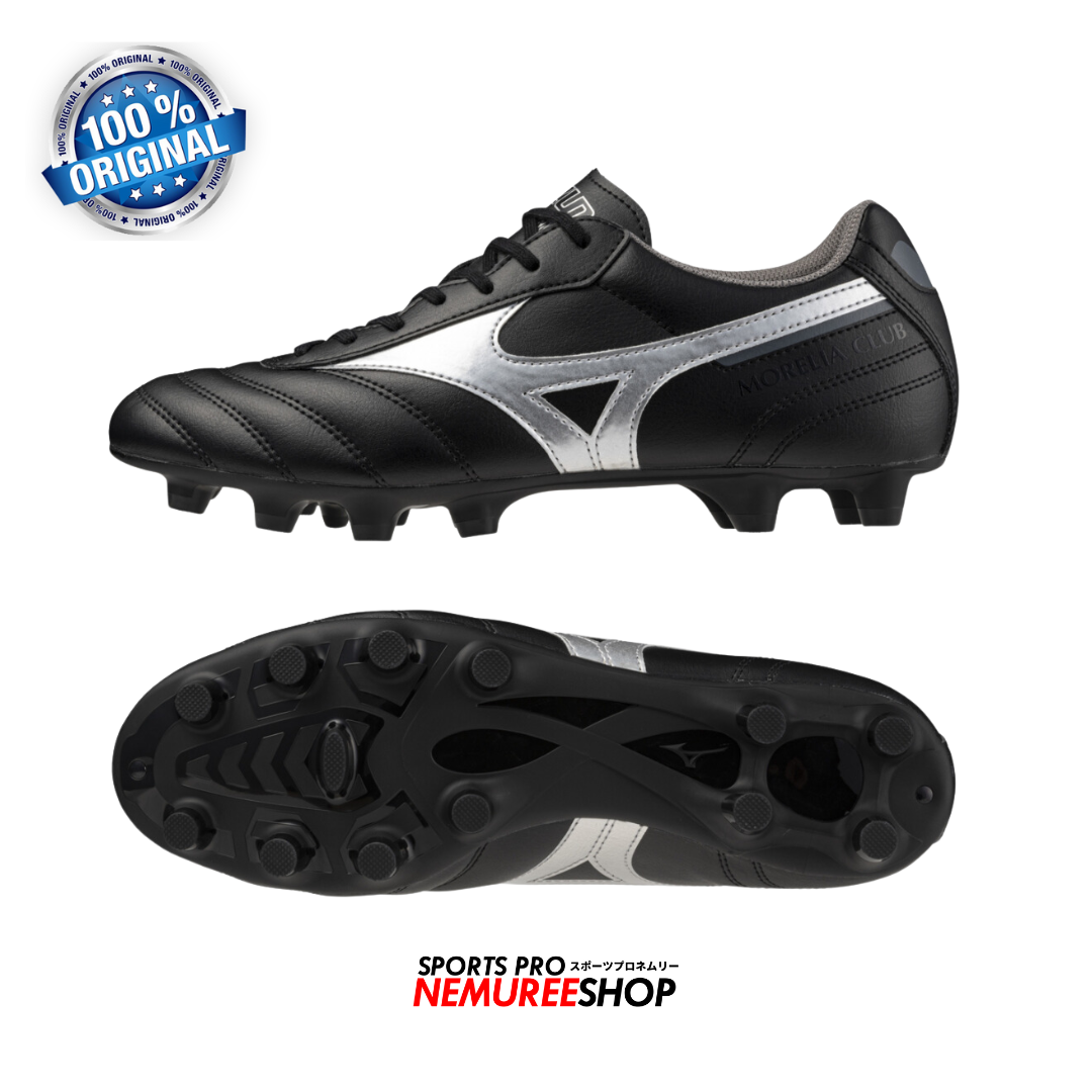 MIZUNO Football Shoes MORELIA 2 CLUB (BLACK/GALAXY SILVER) - Nemuree Shop - Online Sports Store
