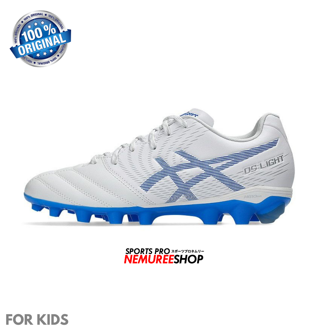 ASICS Football Shoes DS LIGHT JR GS (WHITE/BLUE) - Nemuree Shop - Online Sports Store