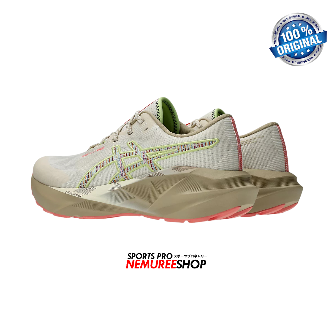 ASICS Women Running Shoes NOVABLAST 5 TR WOMEN (NATURE BATHING/LIME GREEN) - Nemuree Shop - Online Sports Store