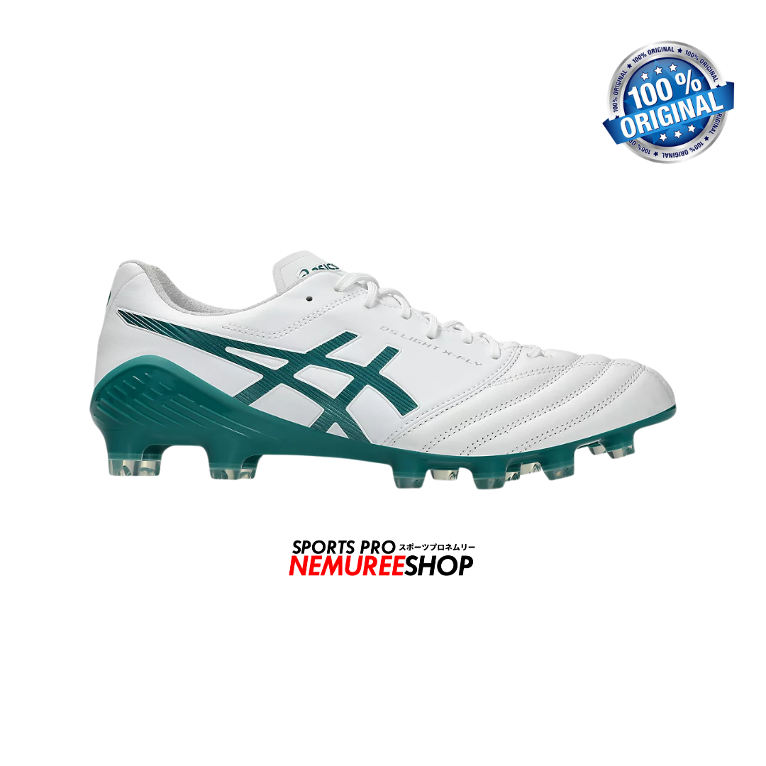 ASICS Football Shoes DS LIGHT X-FLY 5 (WHITE/RAINY LAKE) - Nemuree Shop - Online Sports Store